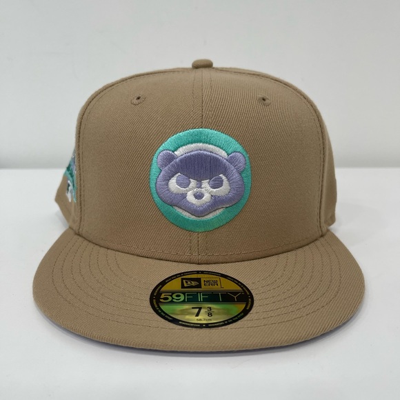Chicago Cubs New Era 1990 All Star Patch Mint Lavender MLB Fitted Cap Hat 7 3/8